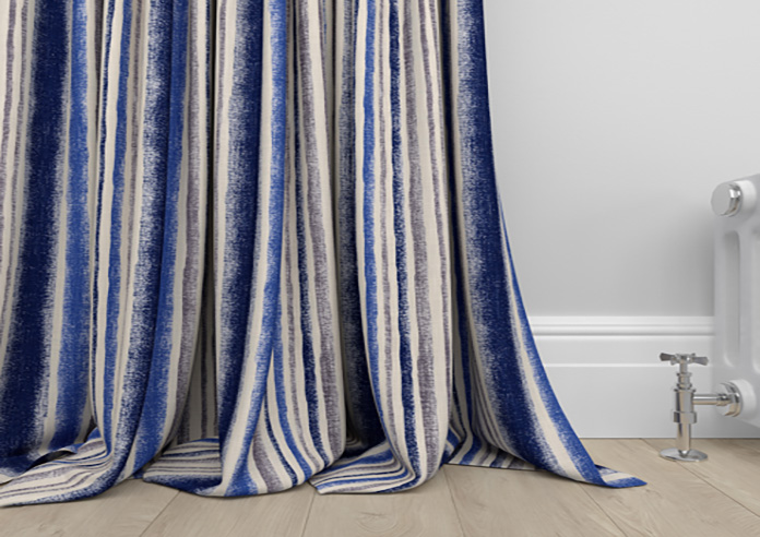 Guarda Stripe, Indigo - Made to Measure Curtains - Image 6